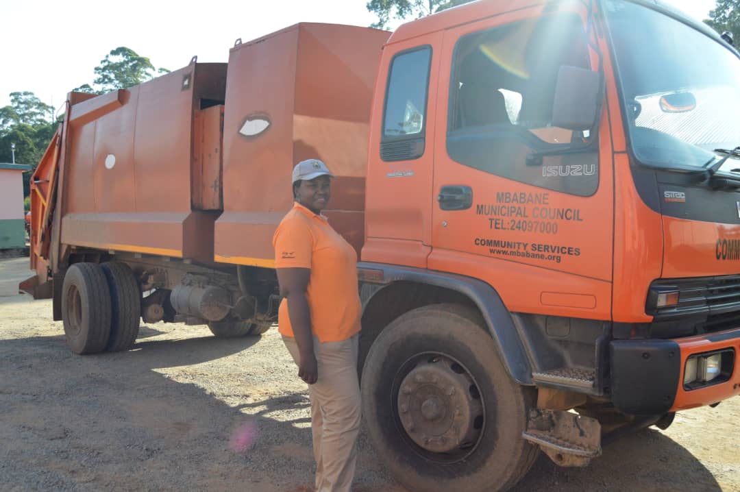 Meet Eswatini’s Only Female Refuse Truck Driver